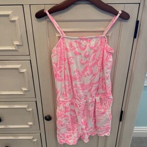 Lilly Pulitzer Pink and White Girls Romper